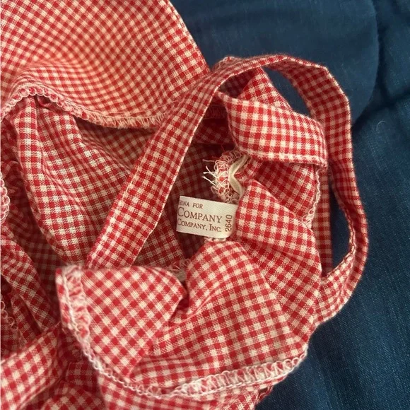 American Girl Kirsten Meet Apron, Spoon Bag, Spoon, Bonnet, Stockings, Boots - Picture 2 of 11